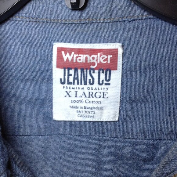 Wrangler Jeans Co. "XL" Men's denim, MOP snaps, Collegiate, Trending, Utility - Picture 2 of 6